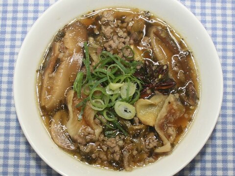 簡単☆切り干し大根と干し椎茸の台湾風豚ひき肉スープ